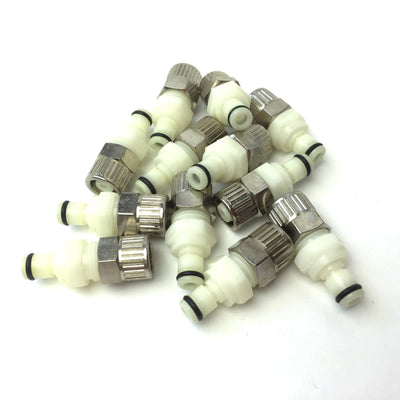 New – Open box Lot of 12 CPC Colder PMC2006 PTF Non-Valved Coupling Insert 3/8", Acetal, White