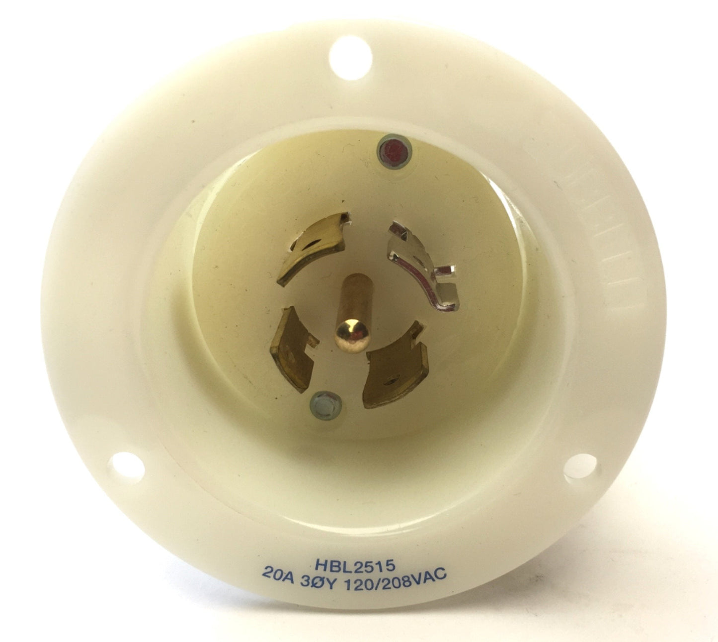 New – Open box Lot of 3 Hubbell HBL2515 Flanged Inlet Twist-Lock 3Ø 4P 5W 20A 120/208V, L21-20P