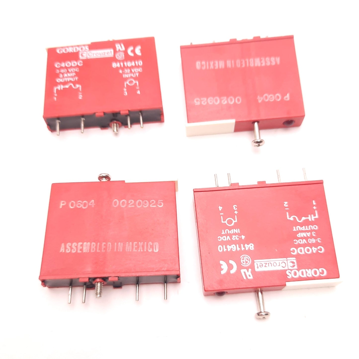 Used Lot of 4 Gordos C4ODC Input/Output Module, In: 3 - 60 VDC 3A, Output: 4 - 32 VDC