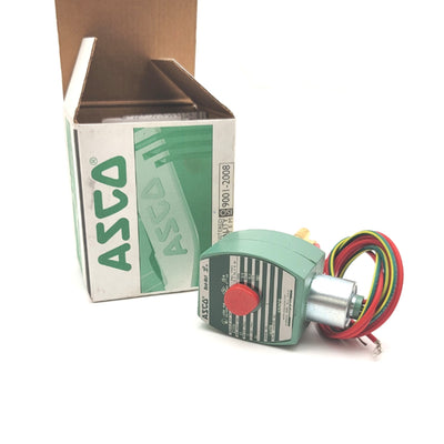 New ASCO 8262H210 Red-Hat Brass Solenoid Valve, 1/4"NPT, 2-Way/2-Position, 120VAC