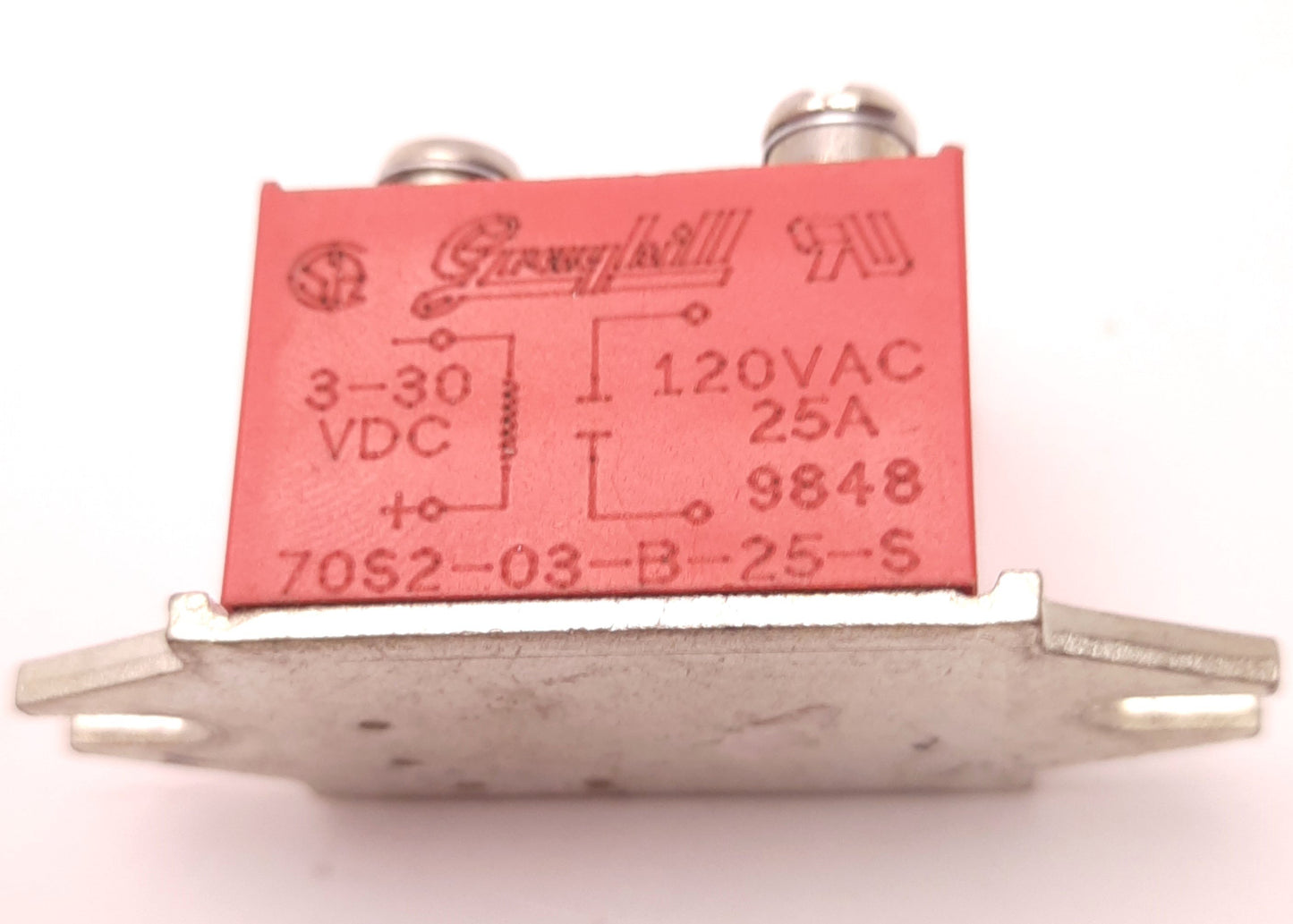 Used Schneider 70S2-03-B-25-S Solid State Relay, SPST-NO, 24-140v AC, 25 A, 3-30v DC