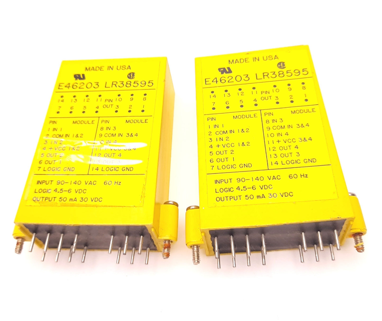 Used Lot of 2 Gordos IAC5Q I/O Relay Module 90-140v 60Hz AC In, 50mA 30v DC Out