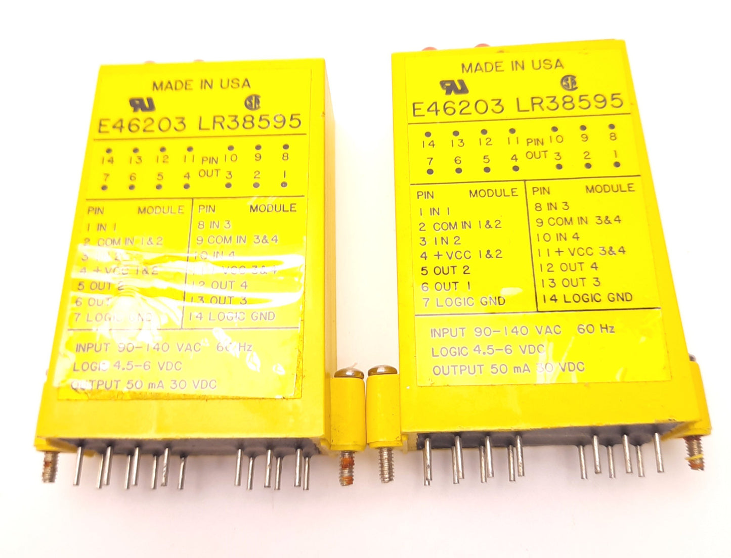 Used Lot of 2 Gordos IAC5Q I/O Relay Module 90-140v 60Hz AC In, 50mA 30v DC Out