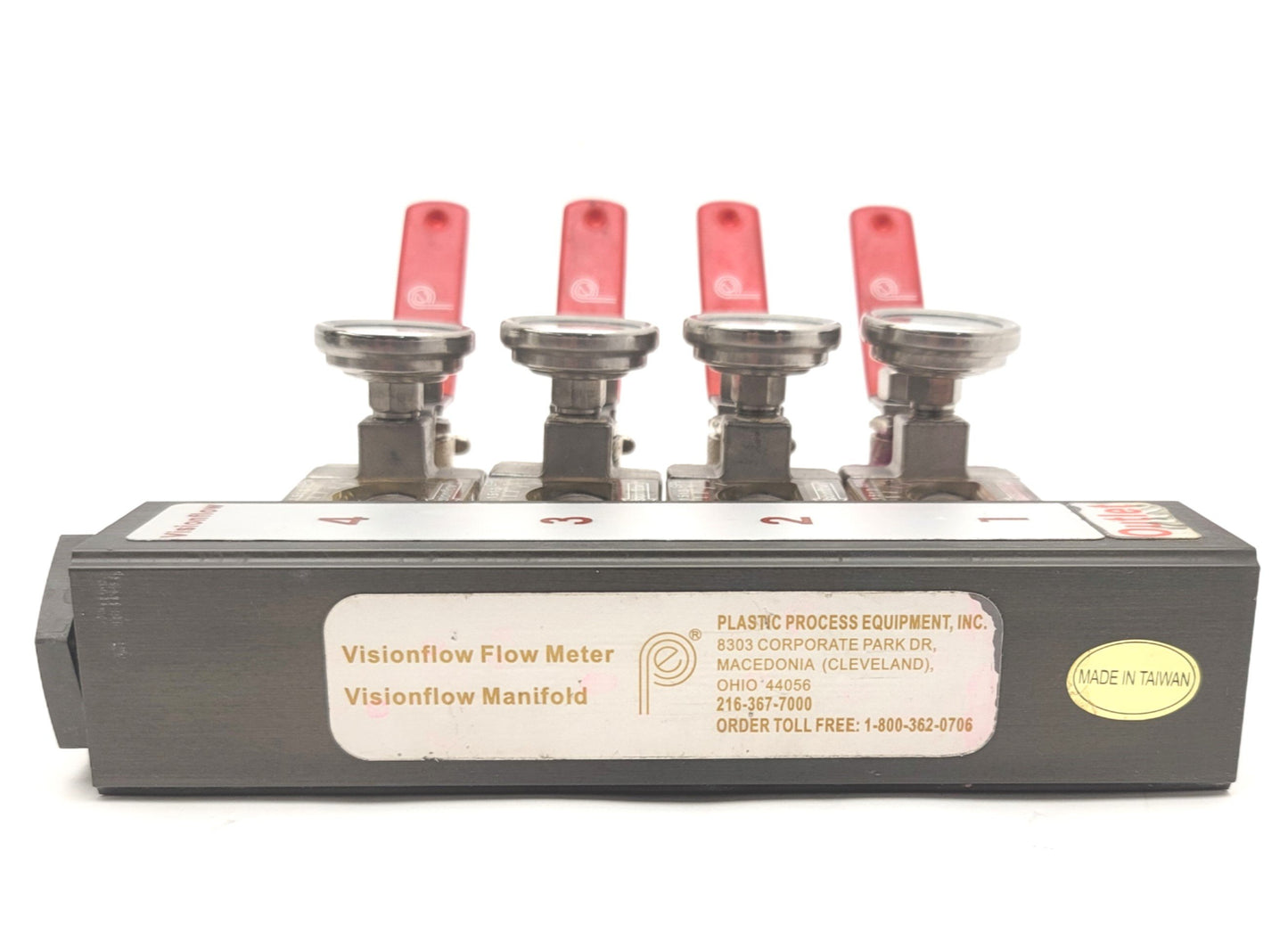 Used Plastic Process VF4B-40SMN-3G Outlet Manifold With Meters, Thermometers, Valves