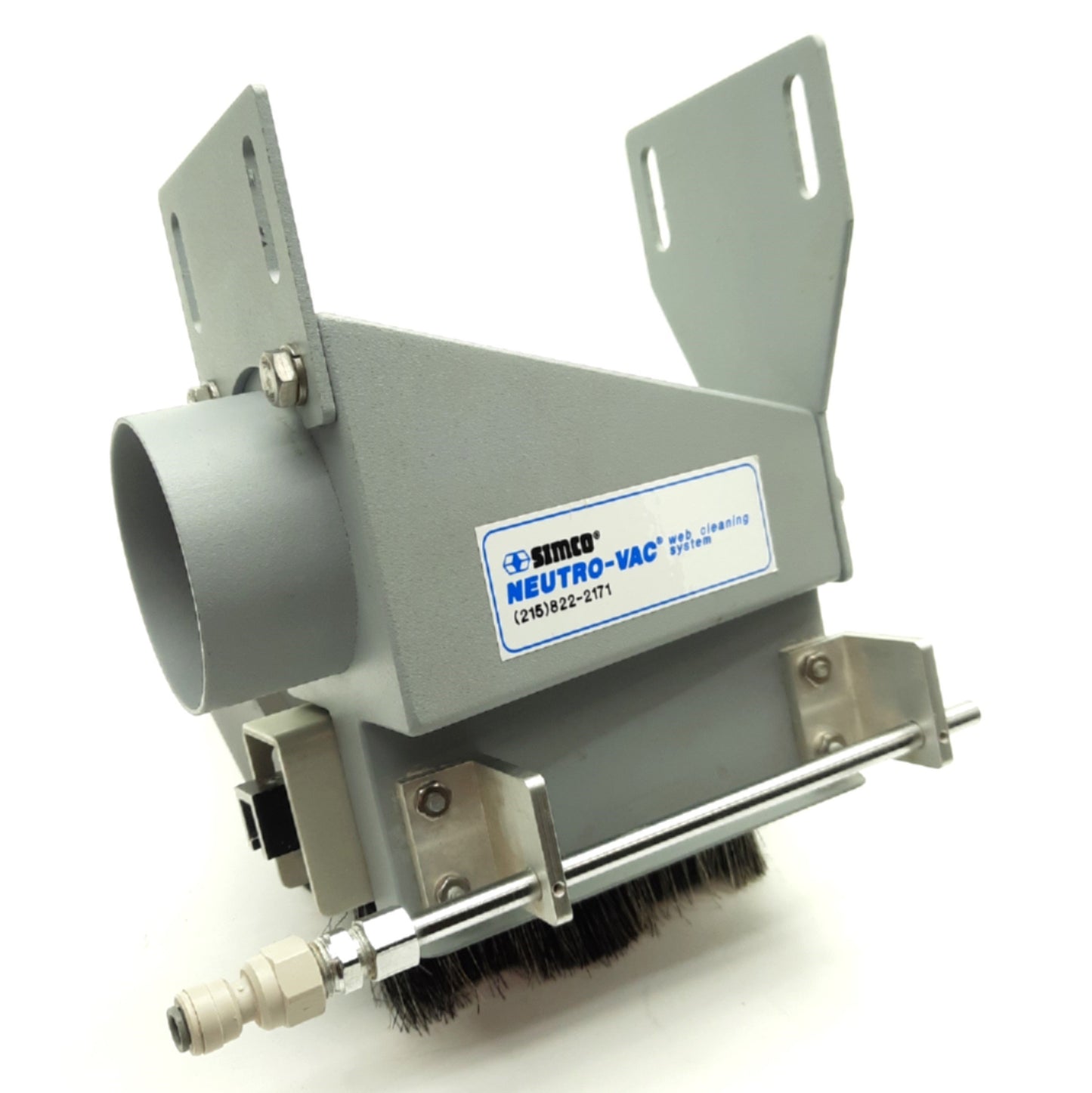 Used SIMCO NEUTRO-VAC Web Cleaning Vacuum Hood 6 x 3/4" Intake 144CFM 3" VAC Port