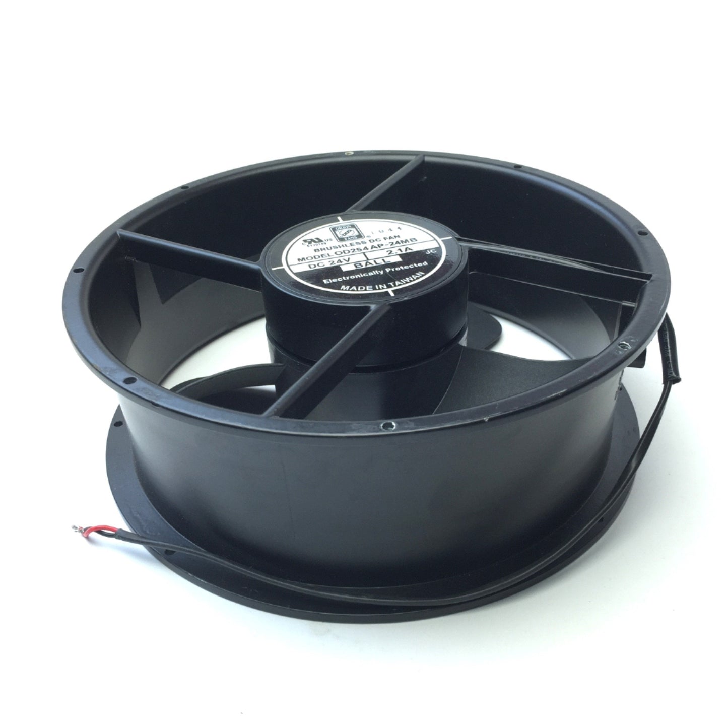 Used Orion Fans OD254AP-24MB Brushless DC Fan, Round 254mm Dia, 2000 RPM, 24VDC 2.1A