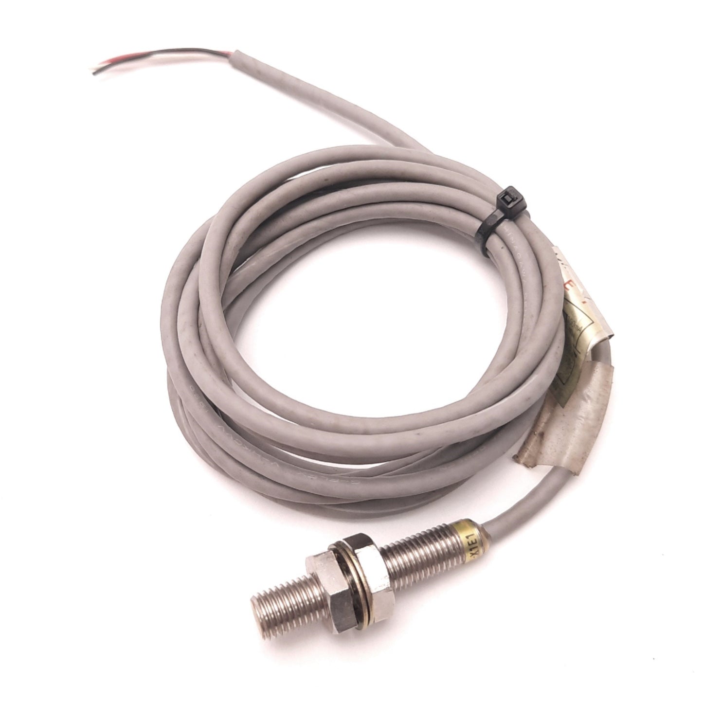 Used Omron TL-X1E1 Proximity Switch, 10-40 VDC, 200mA Max, Barrel M8 x 1.0