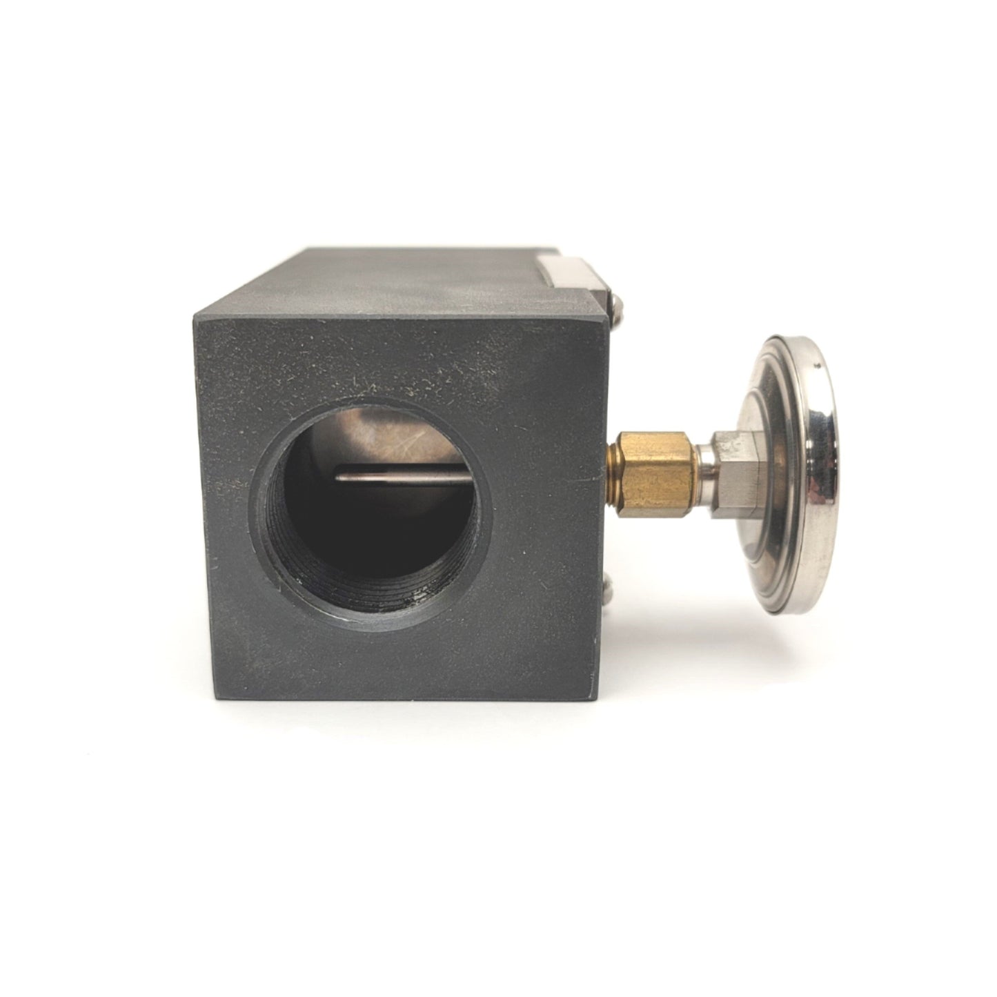 Used Smartflow HF8-B-40 Hot Oil Flowmeter With Temperature Gauge, 5-40GPM, 1"NPT