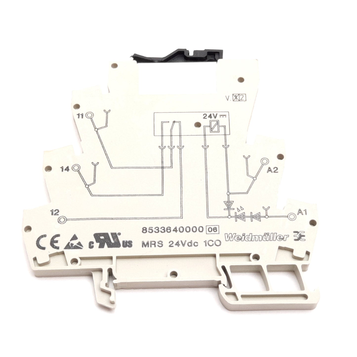 Used Weidmuller RSS113024 Relay, Coil: 24VDC, Contact: 6A 250VAC, 8533640000 Socket