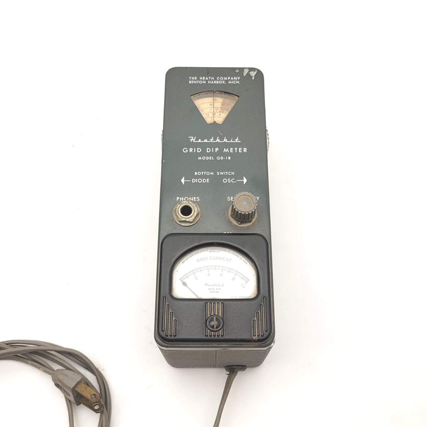 Used Heathkit Model GD-1B Grid Dip Meter 2-250MHz, 120VAC 50/60Hz *No Coils*