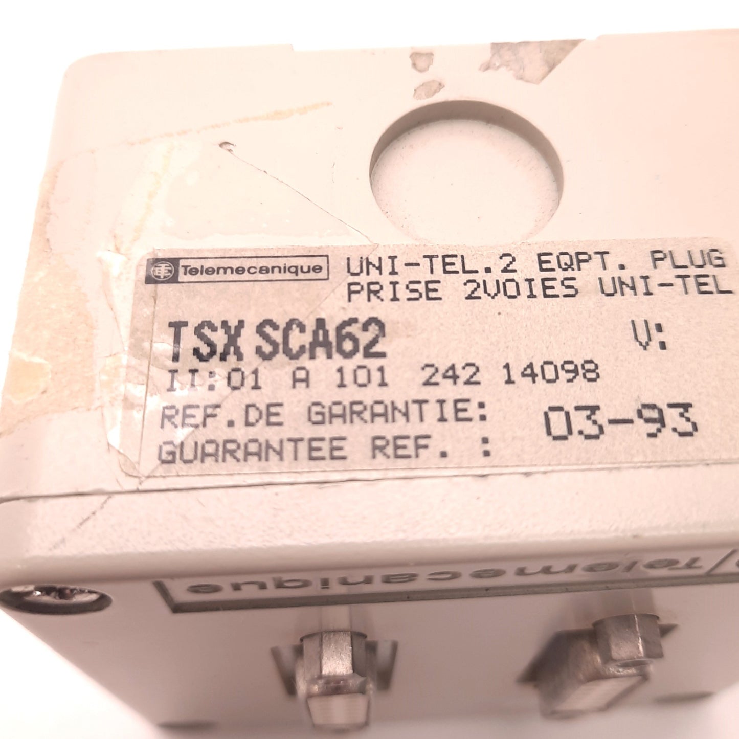 Used Schneider Electric TSXSCA62 Uni-Telway Subscriber Socket, Two D-Sub 15 Female