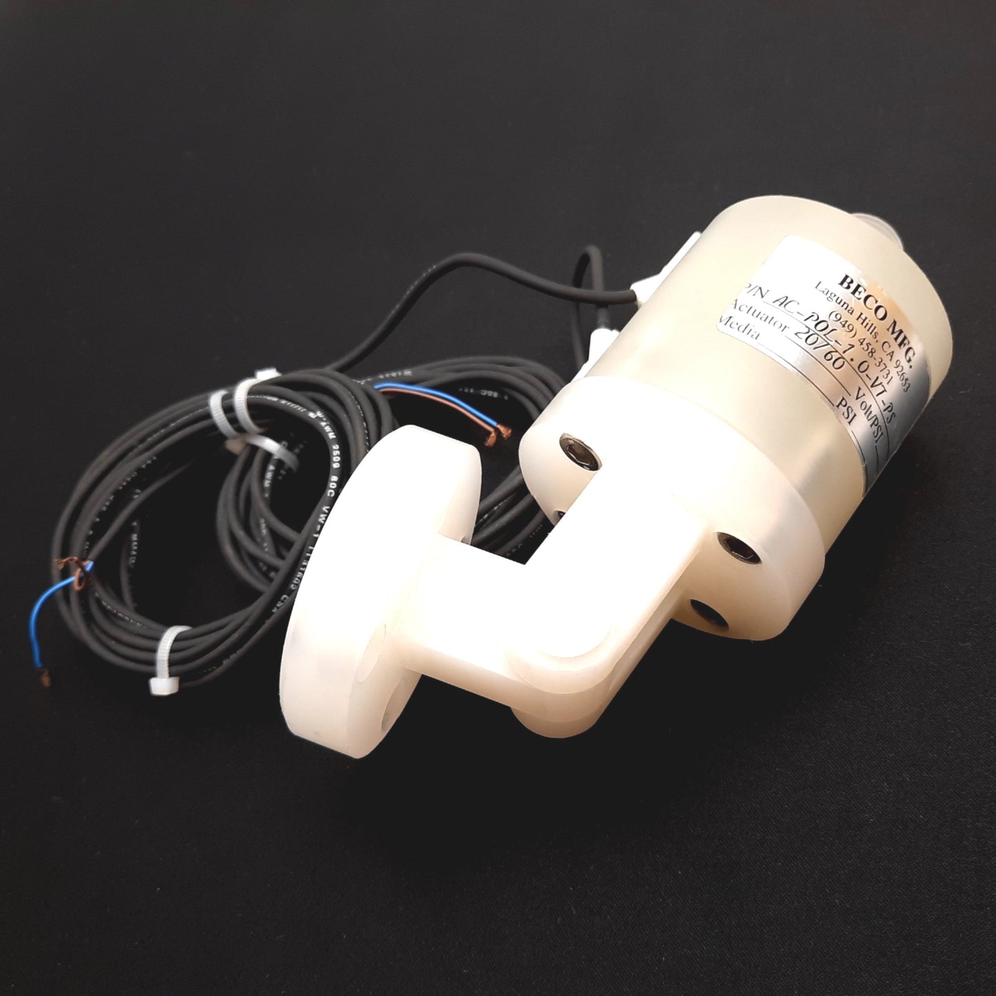 New – Open box Beco AC-POL-1.0-VT-PS Air Cylinder, Chemical Resistant, Bore: 1.25", Stroke: 1"