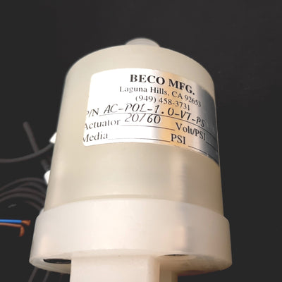 New – Open box Beco AC-POL-1.0-VT-PS Air Cylinder, Chemical Resistant, Bore: 1.25", Stroke: 1"