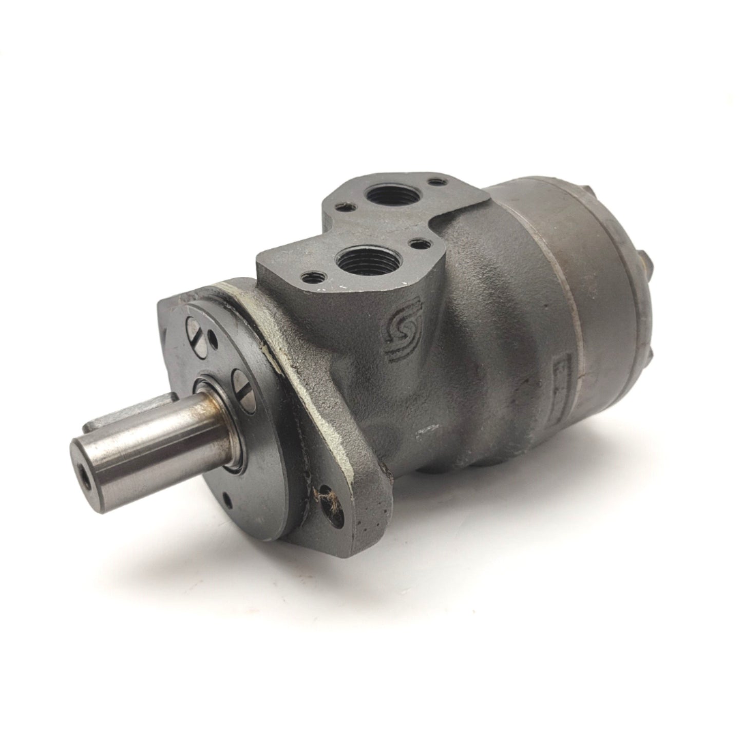 Used Sauer Danfoss OMR-160 Orbital Hydraulic Motor 375RPM 300Nm 10kW 1" Shaft 1/2"G