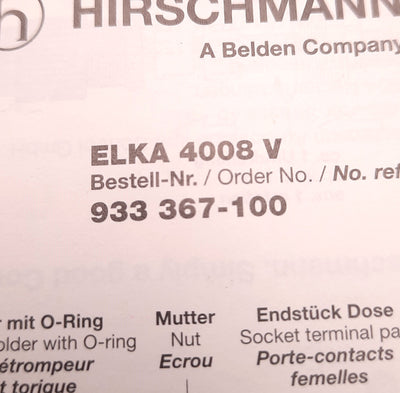 New – Open box Lot of 2 Lumberg ELKA 4008 V Circular Metric Connector,Female, M12, 3A, 30v