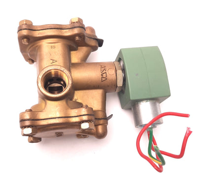Used ASCO 8316TG64 Solenoid Valve, 8.1W DC, 6.1W AC, 10-150 Psi Air, 1/2" NPT, 3-Way