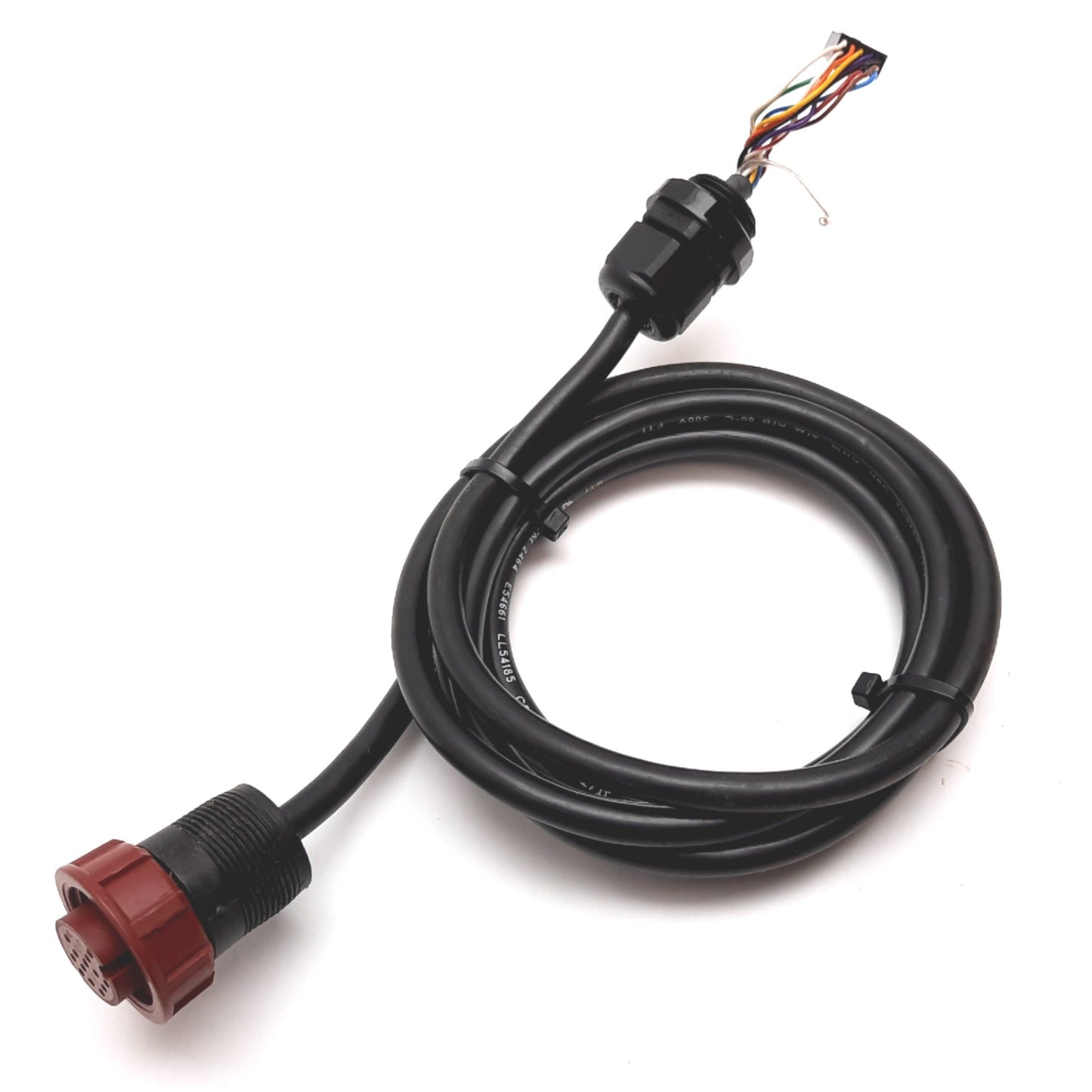 Used Omron STI 42661-0050 Light Curtain Receiver Cable 13-Pin Round to 10-Pin IDC 5ft