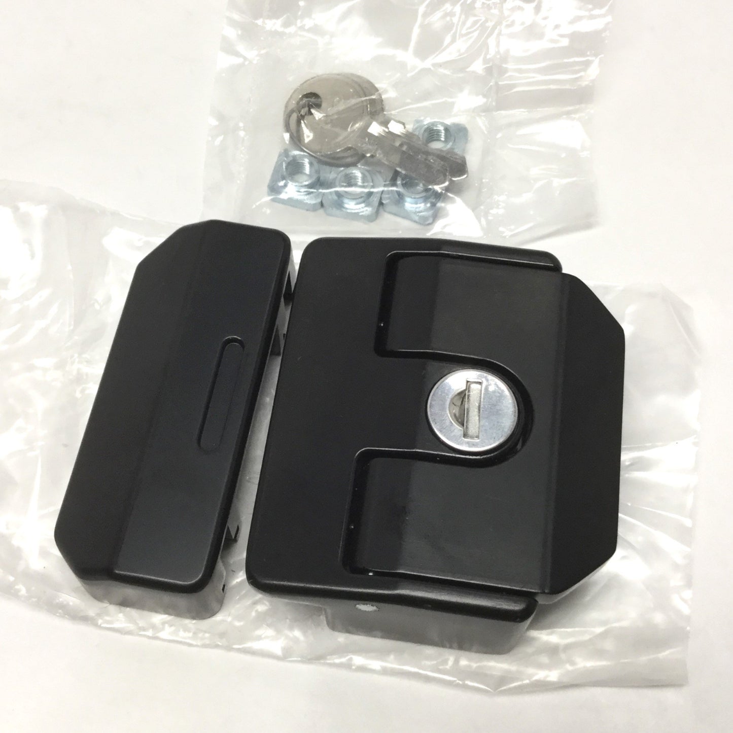 New Dirak 265-9602.00-00000 6-150 Profile Door Slam Latch, Key Lock, Zinc, Black