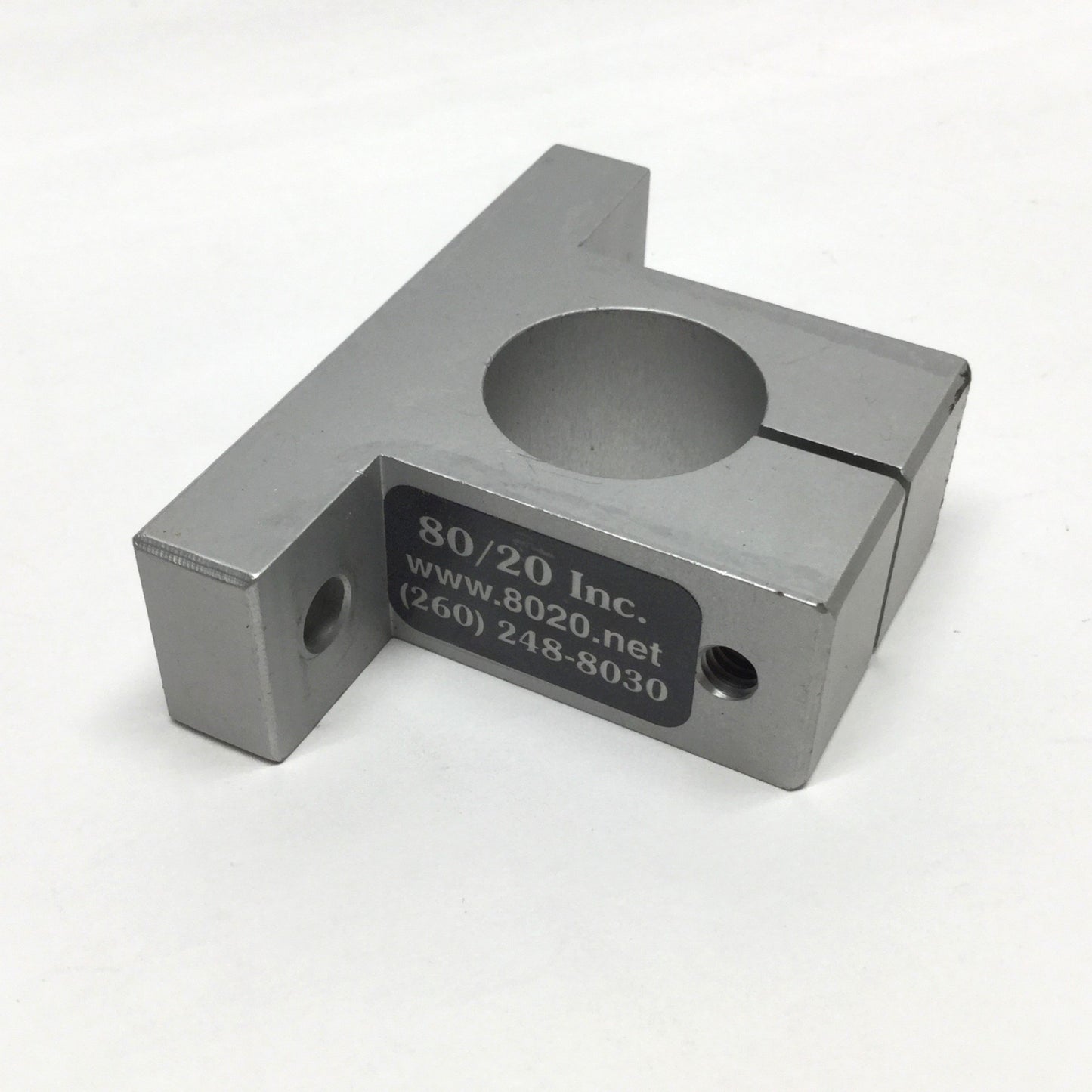 Used 80/20 Inc 5860 Narrow Aluminum Profile Horizontal Stanchion Base Ø1" Tube Clamp