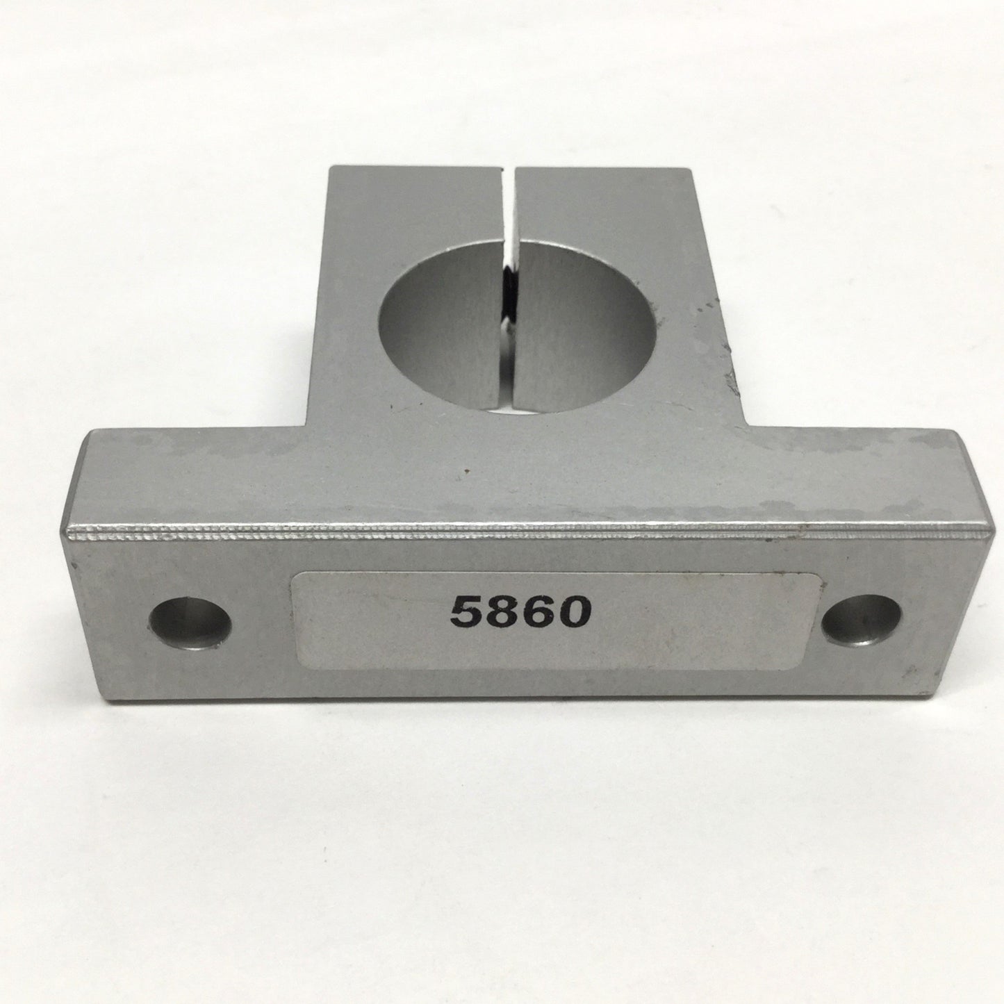 Used 80/20 Inc 5860 Narrow Aluminum Profile Horizontal Stanchion Base Ø1" Tube Clamp
