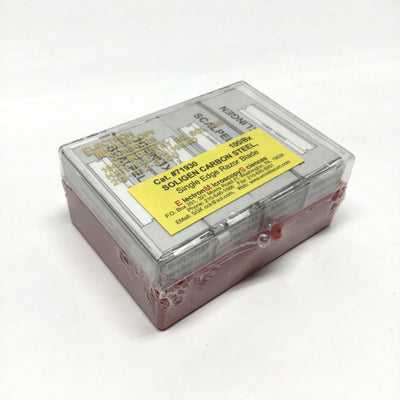 New Box of 100 EMS 71930 Soligen Carbon Steel Single Edge Extra Long Razor Blades