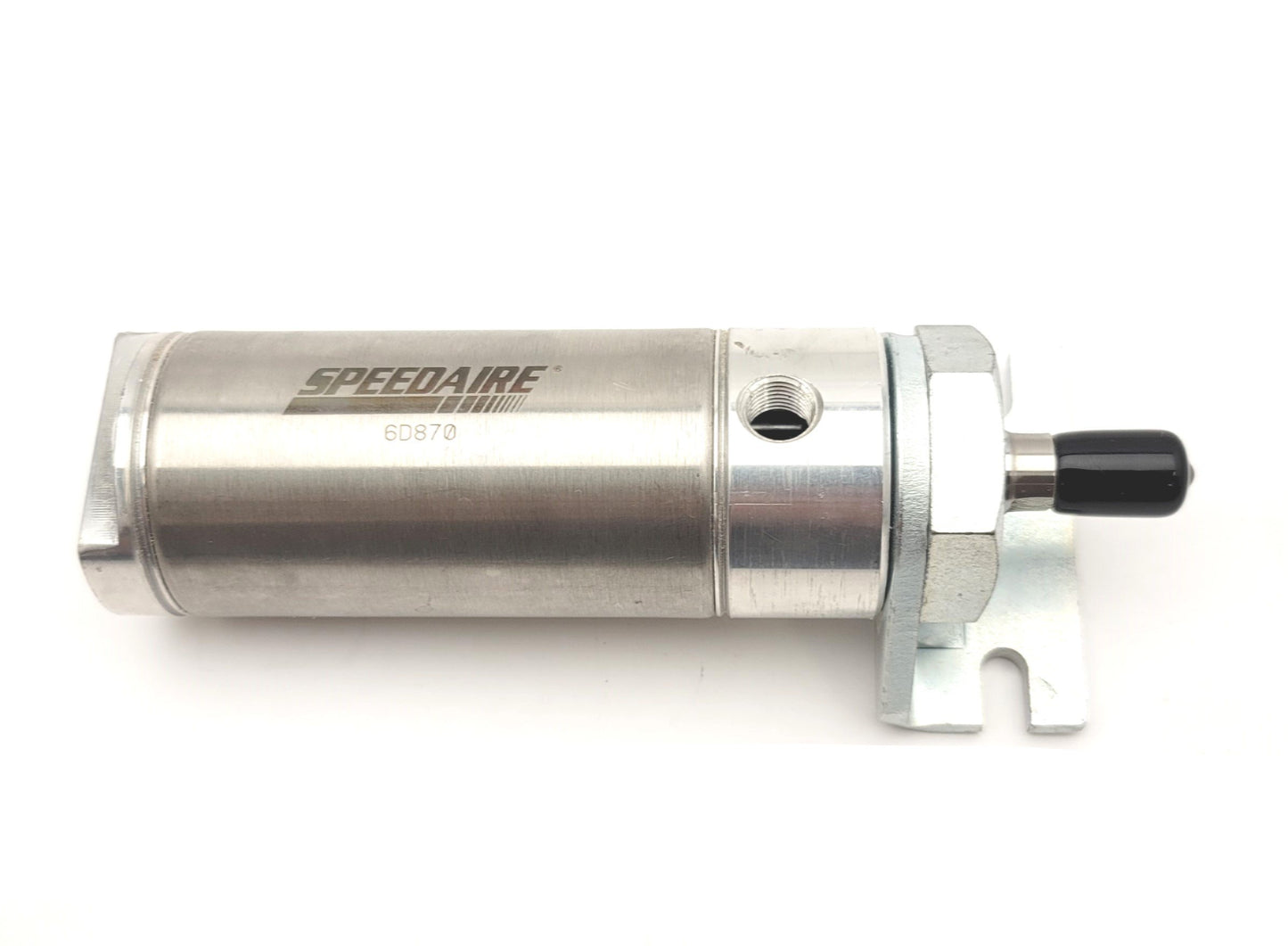 Used Speedaire 6D870 Stainless Steel Round Body Cylinder, 2" Stroke, 2" Bore, 1/4"NPT