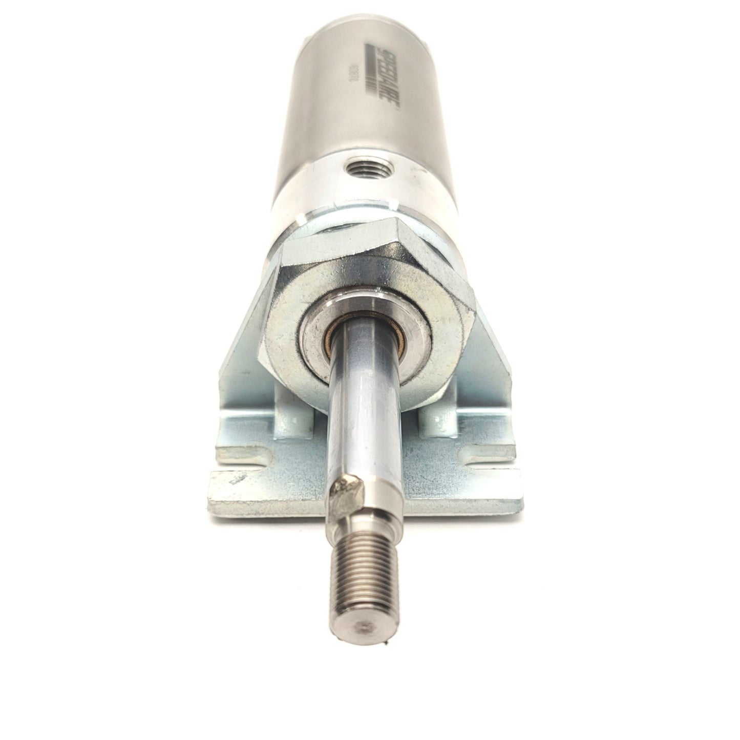 Used Speedaire 6D870 Stainless Steel Round Body Cylinder, 2" Stroke, 2" Bore, 1/4"NPT