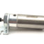 Used Speedaire 6D870 Stainless Steel Round Body Cylinder, 2" Stroke, 2" Bore, 1/4"NPT