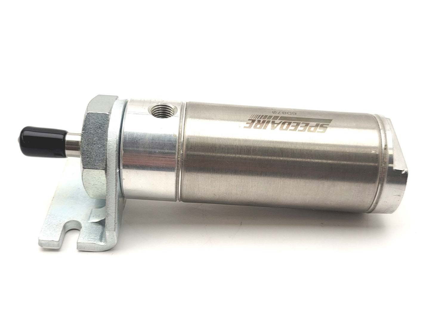 Used Speedaire 6D870 Stainless Steel Round Body Cylinder, 2" Stroke, 2" Bore, 1/4"NPT