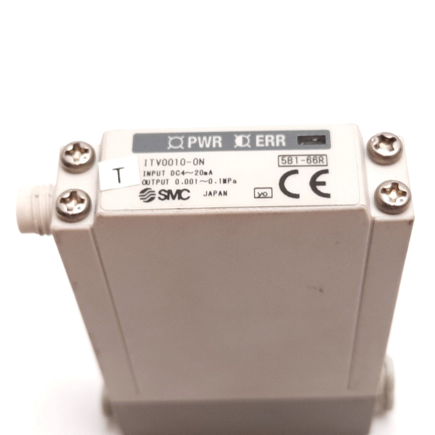 Used SMC ITV0010-0N Electro-Pneumatic Regulator, In: 4-20mA, Out: 0.001-0.1MPa