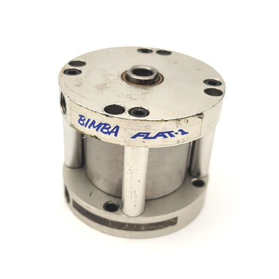 Used Bimba FO-50-2 Flat 1 Double Acting Cylinder 2-1/2" Bore 2" Stroke 1/4"NPT 1/2-20