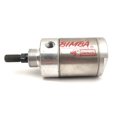 Used Bimba SR-701-DEE0.25 Round Body Stainless Steel Cylinder 3" Bore, 1" Stroke