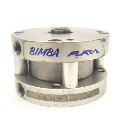 Used Bimba FO-50-1 Flat-1 Compact Double Acting Cylinder 2.5" Bore 1" Stroke 1/4"NPT