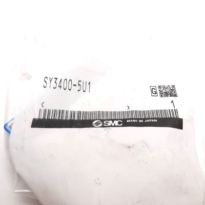New SMC SY3400-5U1 Solenoid Valve, 3-Position 5-Port, 24VDC, 0.4W, 0.2-0.7MPa
