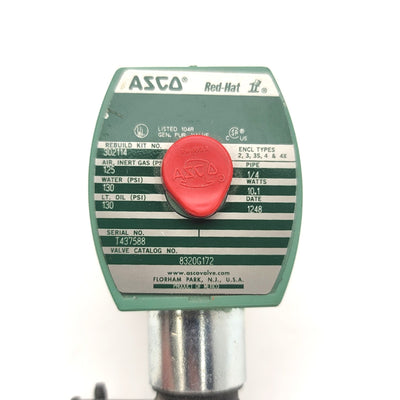 Used ASCO 8320G172 Red-Hat General Service Solenoid Valve 3-Way 2-Position 1/4"NPT