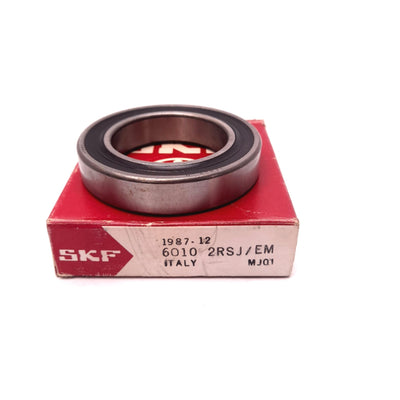 New SKF 6010 2RSJ/EM 1987-12 Deep Groove Ball Bearing, ID: 2" OD: 3" x .65"