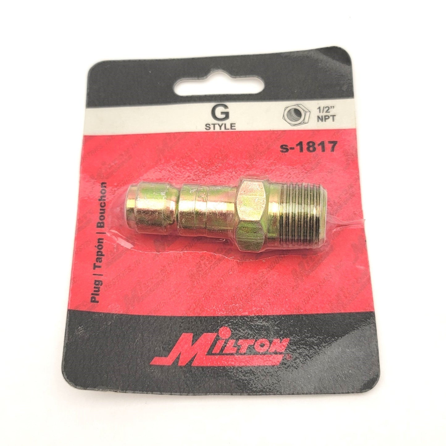 Used Set Of Milton S-1816 S-1817 G-Style Pneumatic Couplers 1/2"NPT, 99SCFM, 300psi