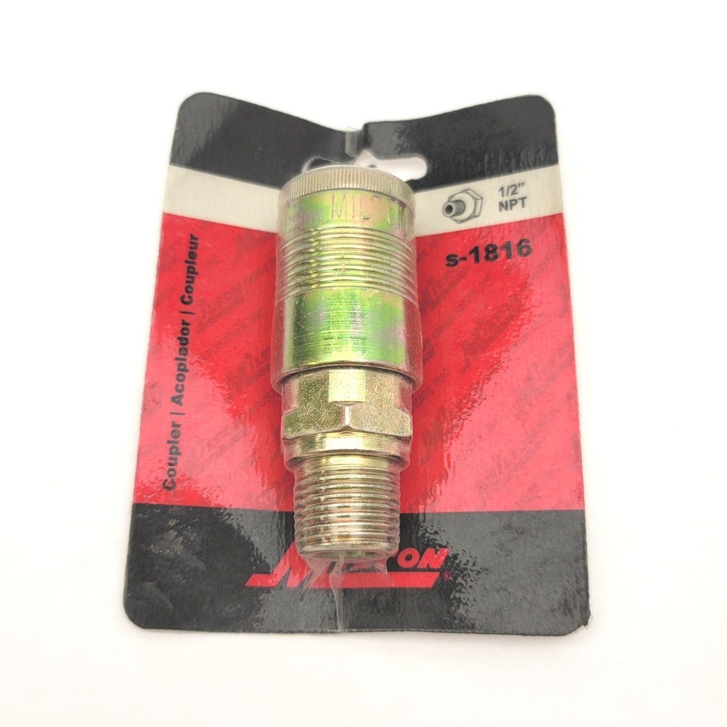 Used Set Of Milton S-1816 S-1817 G-Style Pneumatic Couplers 1/2"NPT, 99SCFM, 300psi