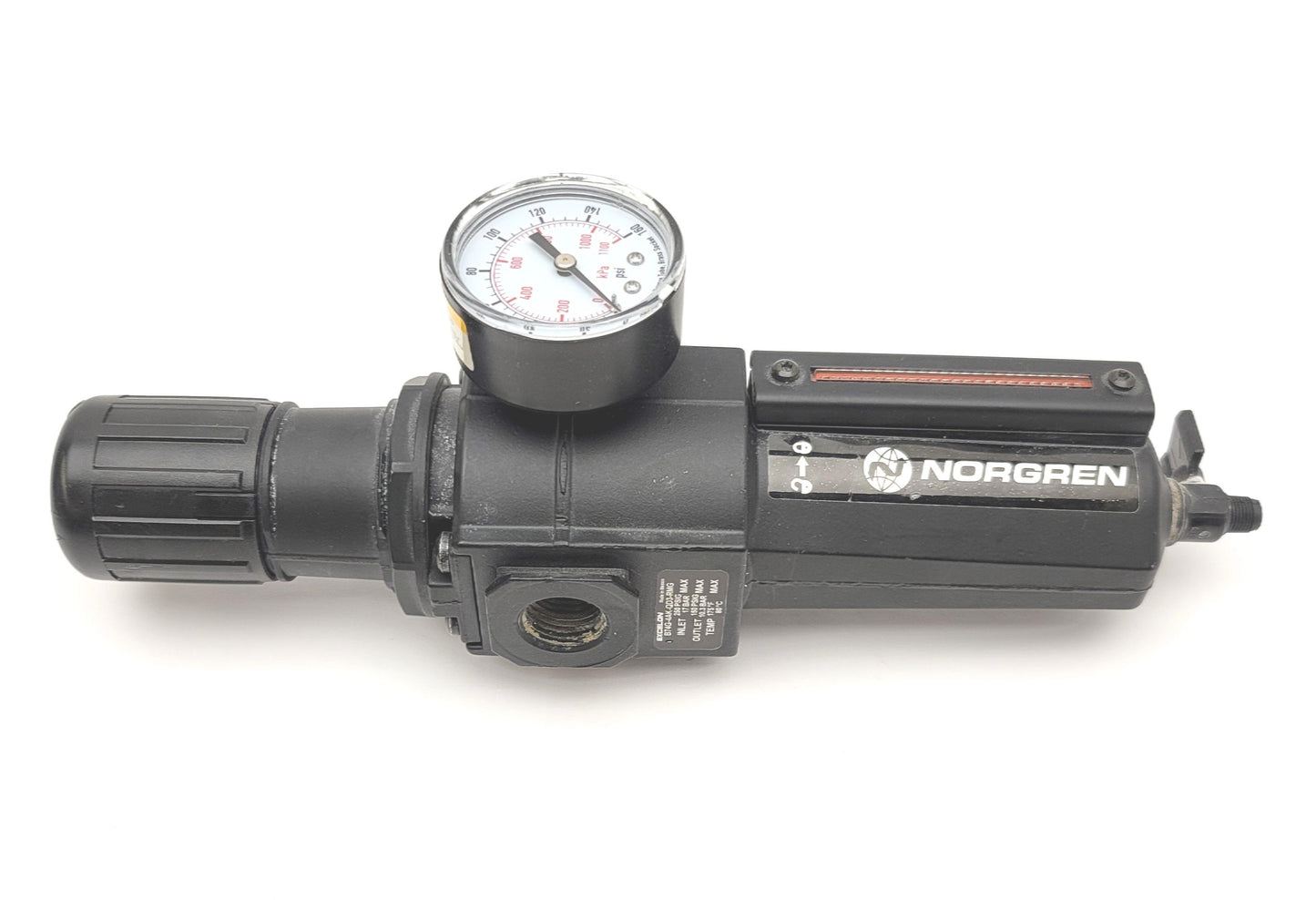 Used Norgren B74G-4AK-QD3-RMG Excelon Filter Regulator 5-150psi, 1/2"PTF, 212CFM