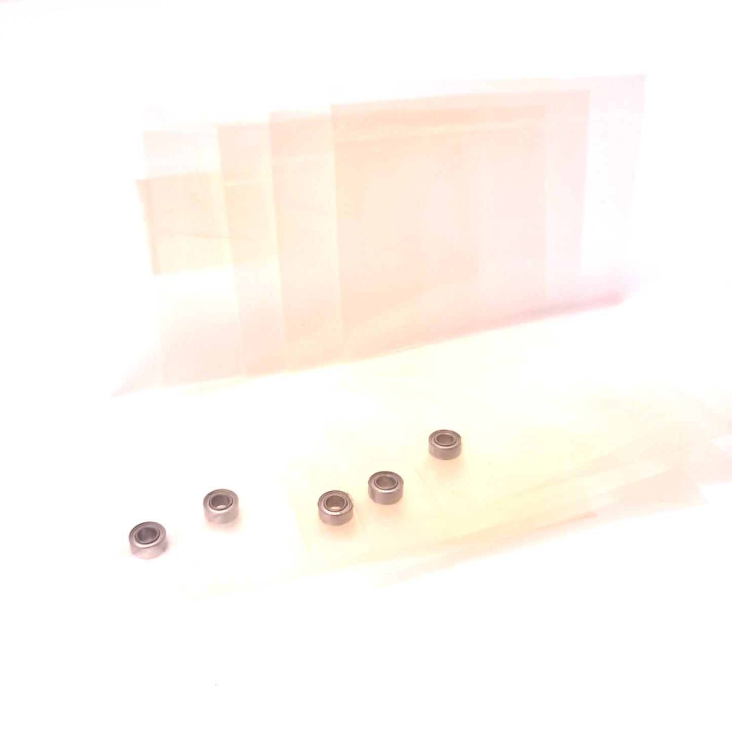 New Lot of 5 Miniature Stainless Steal Ball Bearing ID: 1/8" OD: 1/4" Width: 7/64"