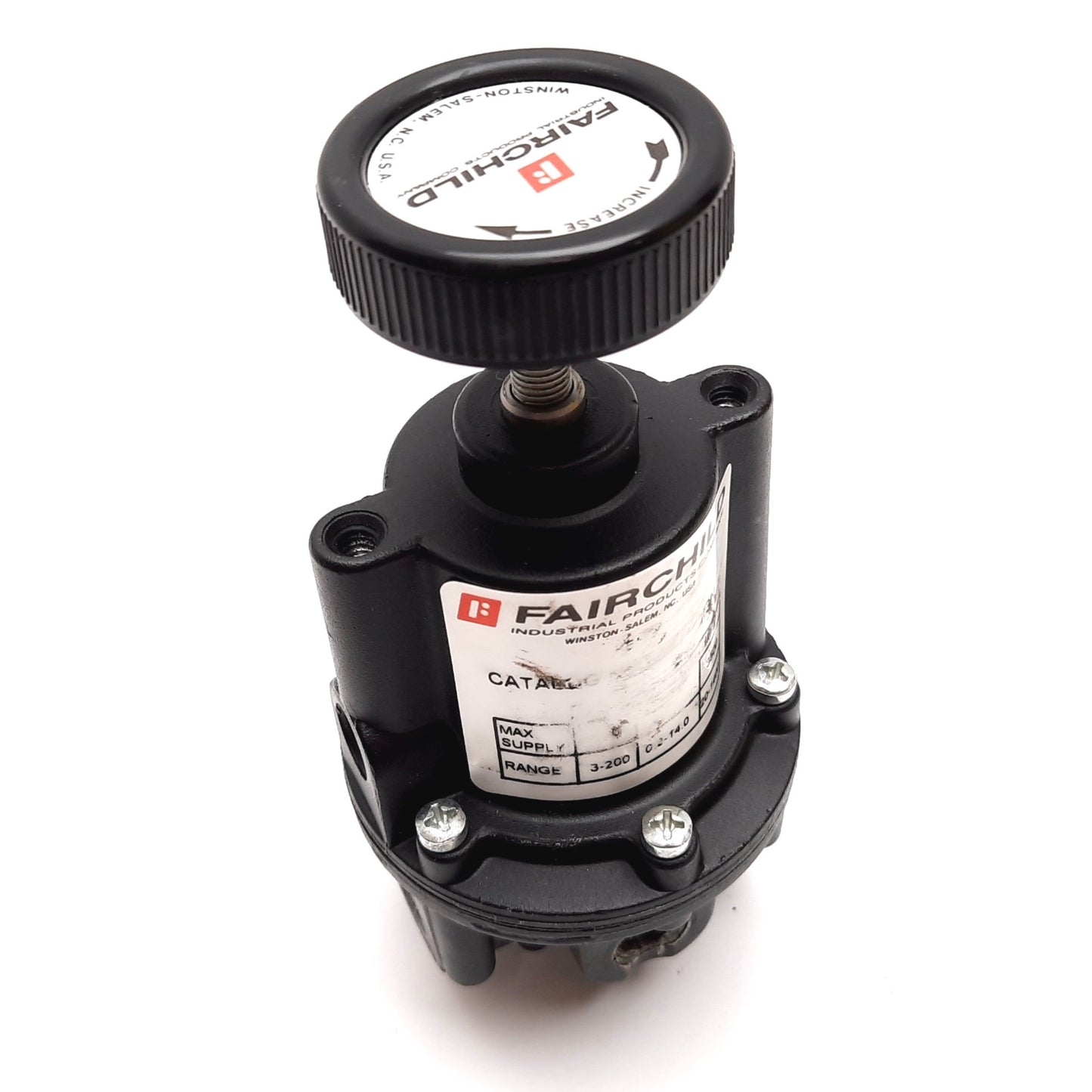 Used Fairchild 10273N Pressure Regulator, Supply: 500psi, Output: 3-200psi, 3/8" NPT