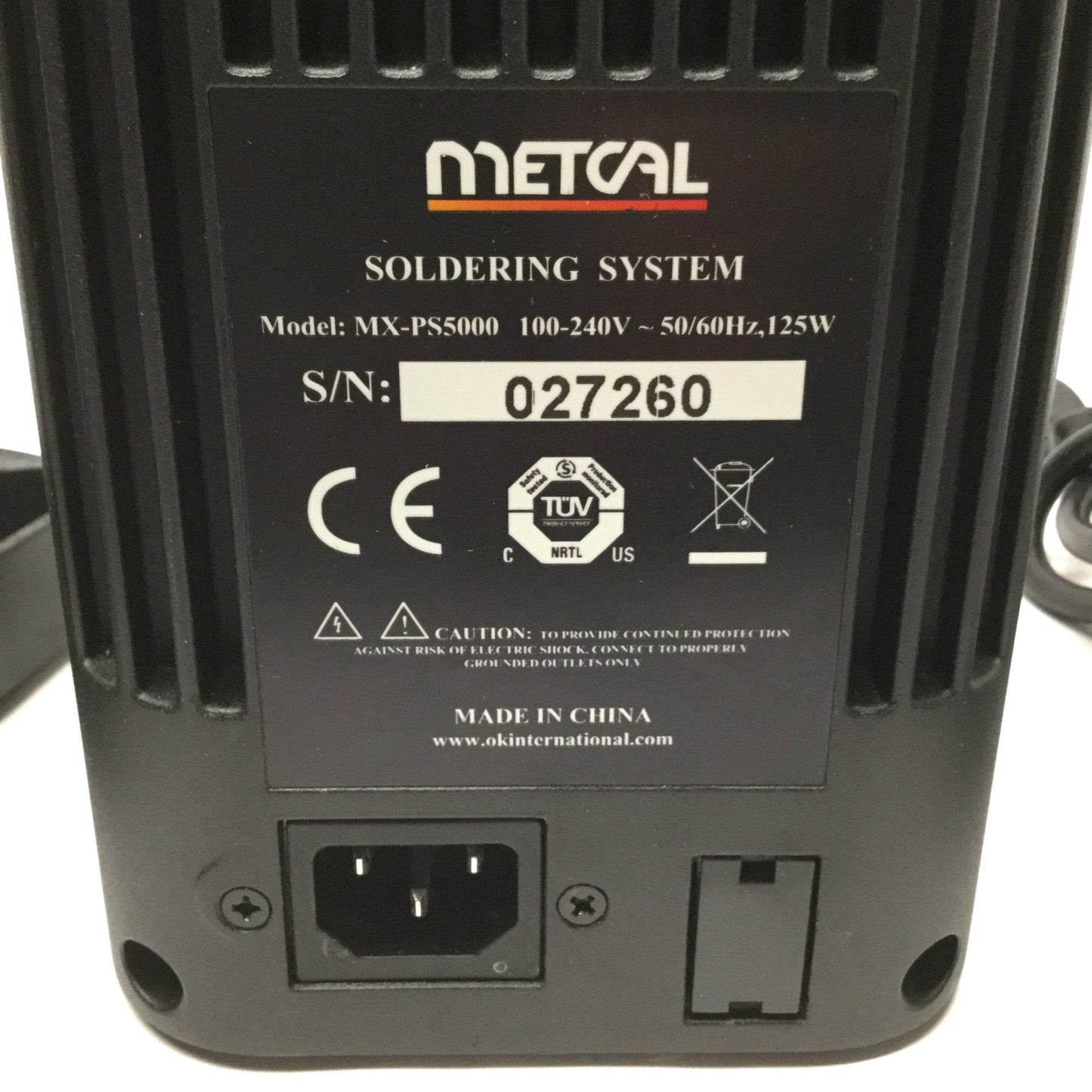 Used Metcal MX-PS5000 Soldering/Rework Power Supply 80W 2-Port Output w/Workstand