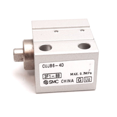 New SMC CUJB6-4D Compact Cylinder, Bore: 6mm, Stroke: 4mm, 0.7MPa Max, M3x0.5