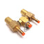 Used Clippard MJSV-1 Poppet Type Shuttle Valve, With 2x PV-1P Pulse Valves, 1/8" NPT