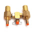 Used Clippard MJSV-1 Poppet Type Shuttle Valve, With 2x PV-1P Pulse Valves, 1/8" NPT