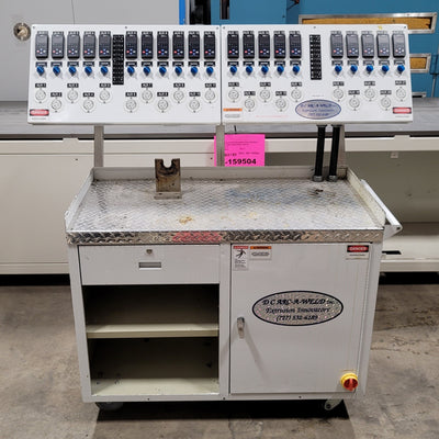 Used DC Arc-A-Weld DC-21 Extruder Controller/Tooling Cleaning Cart, 21 Zone
