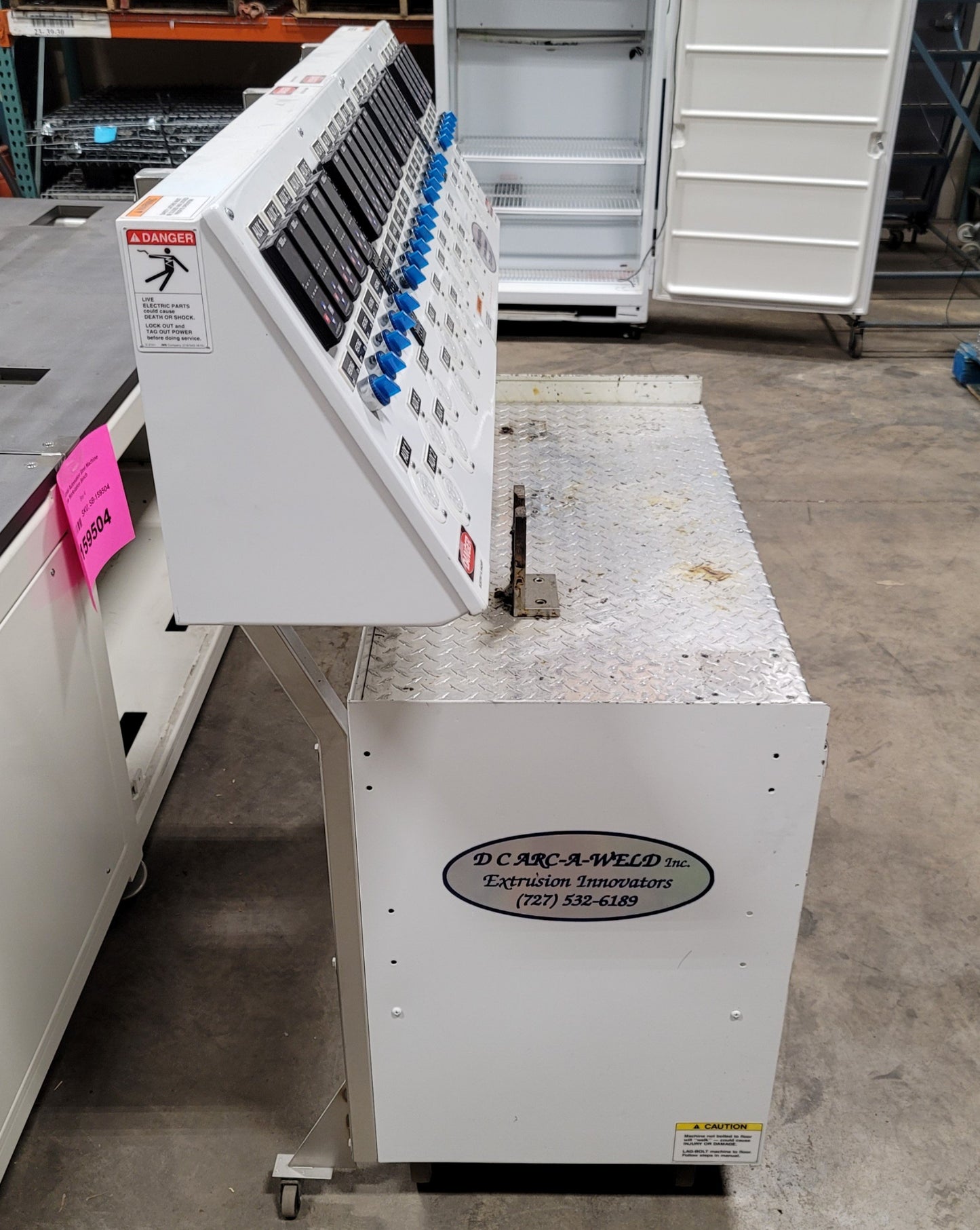 Used DC Arc-A-Weld DC-21 Extruder Controller/Tooling Cleaning Cart, 21 Zone