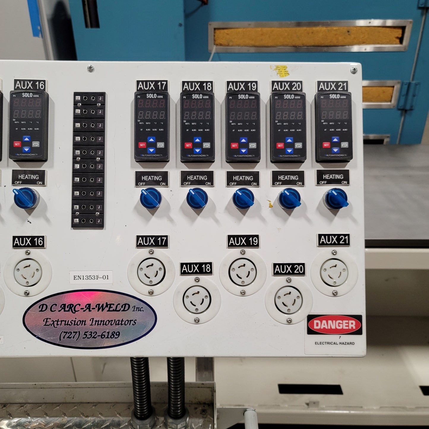 Used DC Arc-A-Weld DC-21 Extruder Controller/Tooling Cleaning Cart, 21 Zone