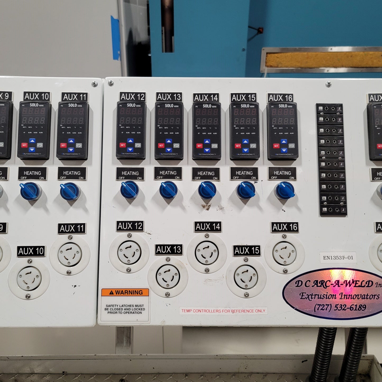 Used DC Arc-A-Weld DC-21 Extruder Controller/Tooling Cleaning Cart, 21 Zone