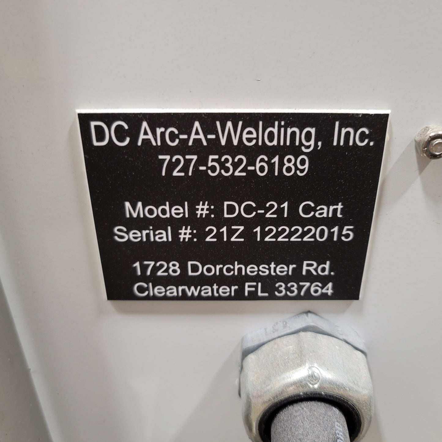 Used DC Arc-A-Weld DC-21 Extruder Controller/Tooling Cleaning Cart, 21 Zone